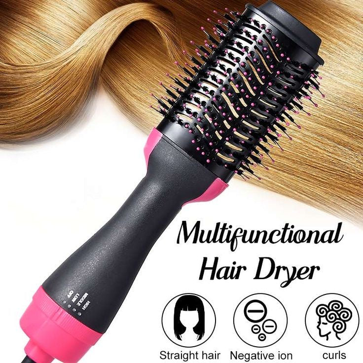 SAUQSTORE® Hot Air Brush Multi-Function HairDryer Straightener Curler CombOne Step Professional Salon Hai..