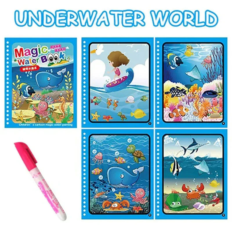 SAUQSTORE® Magic Water Drawing Coloring Book