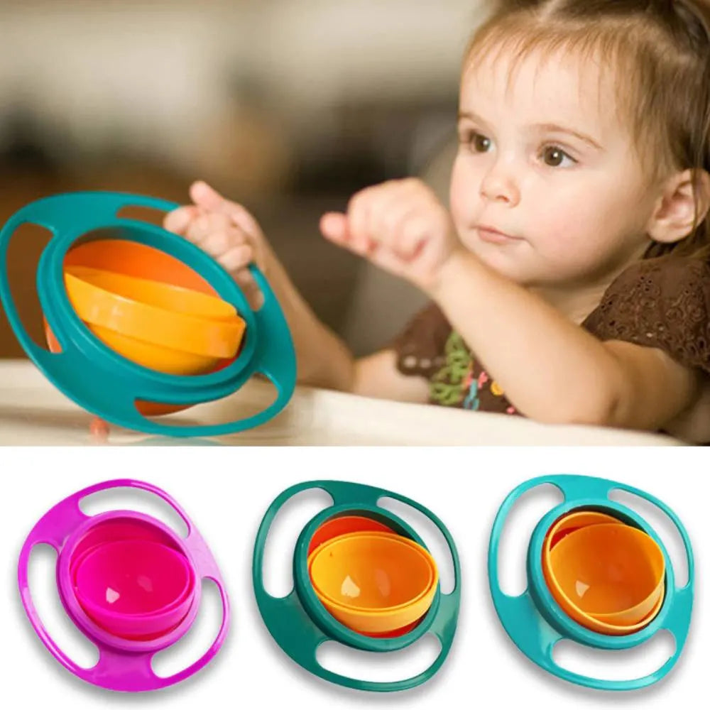 SAUQSTORE®Gyro Bowl for kids | 360 Degree bowl