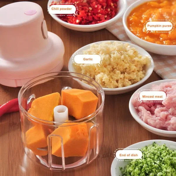 SAUQSTORE® Portable Mini Electric Garlic Food Chopper