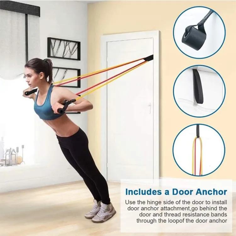 SAUQSTORE® Power Exercise Resistance Band Set 5 In 1