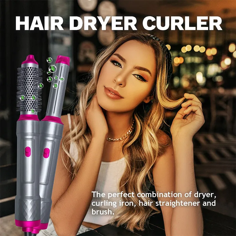 SAUQSTORE® 5 In 1 Hair Dryer Straightener And Curler