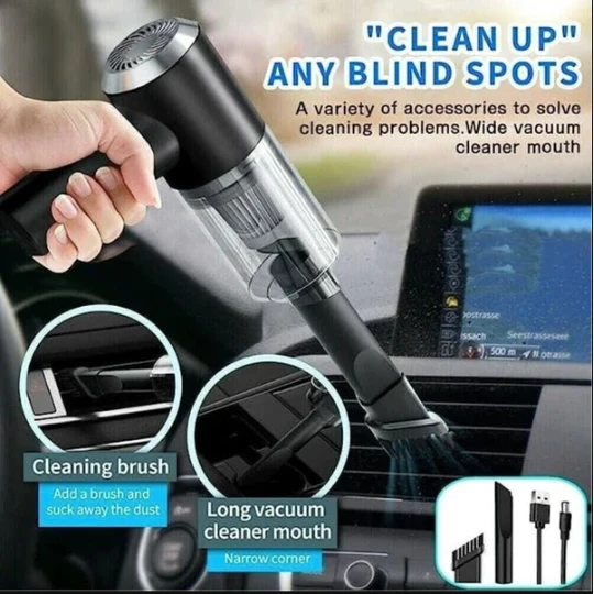 SAUQSTORE® multifunctional 3 in 1 Mini Handheld Car Vacuum Cleaner