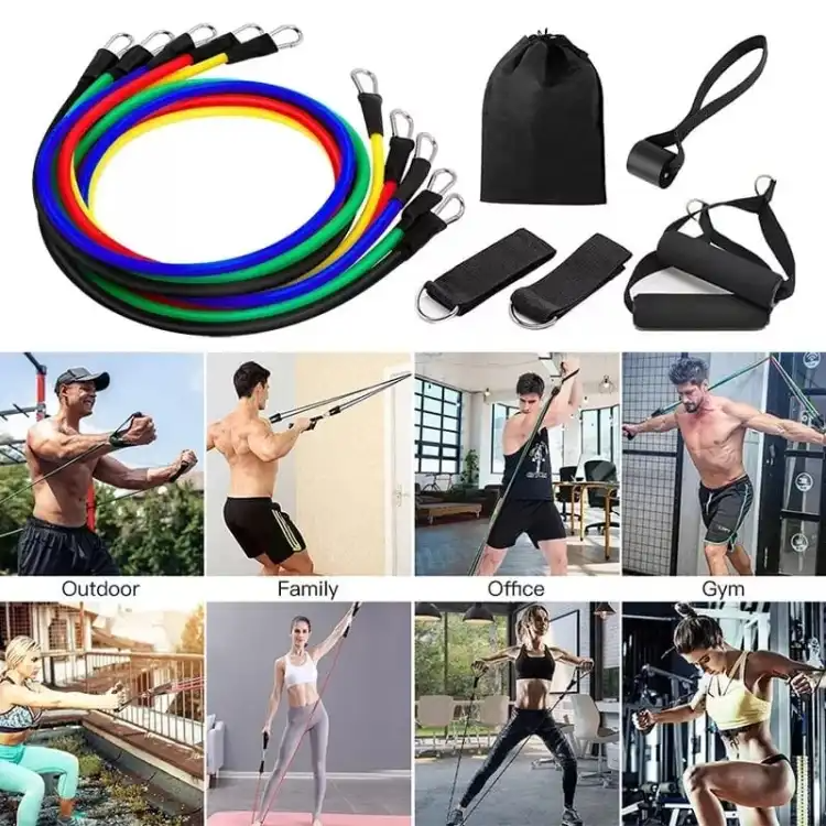 SAUQSTORE® Power Exercise Resistance Band Set 5 In 1