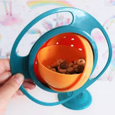 SAUQSTORE®Gyro Bowl for kids | 360 Degree bowl