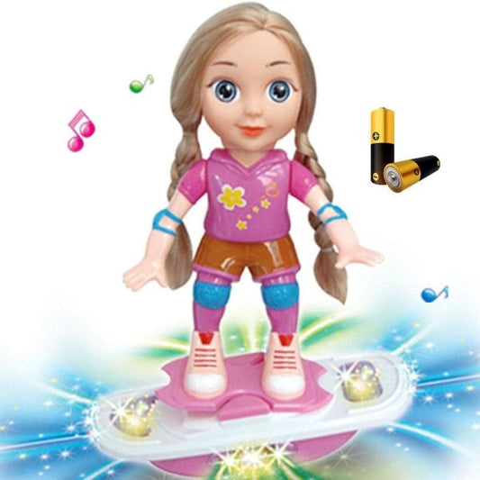 SAUQSTORE®Magical Cute Purple Doll &amp; Brown Hair